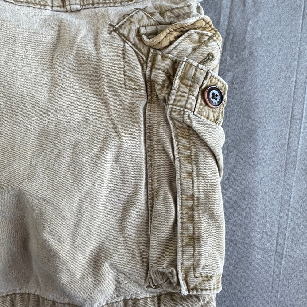 VINTAGE Abercrombie & Fitch Cargo 32 Mens Distressed Paratrooper Pockets Heavy - Picture 12 of 16